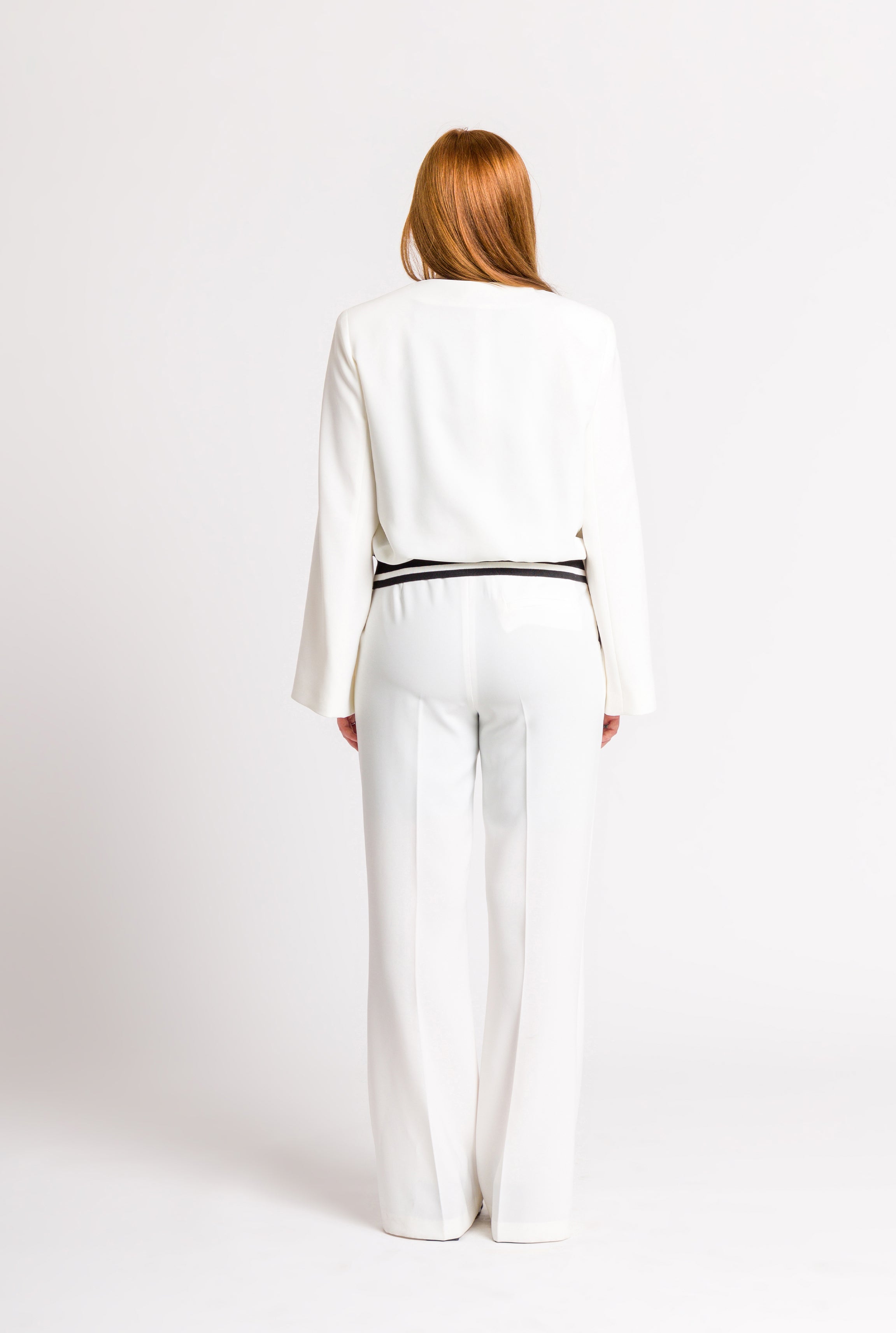 HANITA - Two Piece Suit Blazer and Flair Leg Trouser